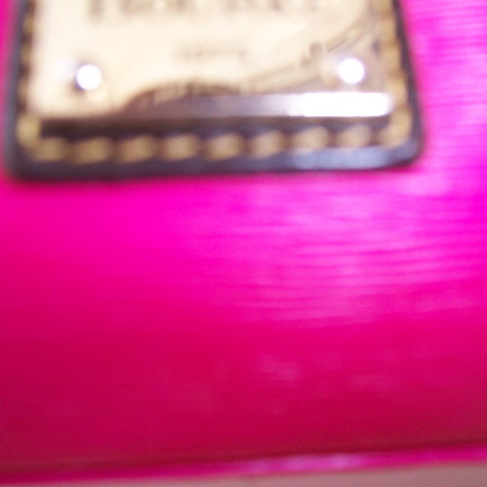 Donney & Burke purse, hot pink with cocoa brown trim - Picture 2 of 3